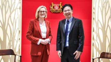European Commissioner Mairead McGuinness meets Singapore's Deputy Prime Minister Lawrence Wong
