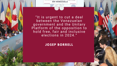 Pictoquote: “It is urgent to cut a deal between the Venezuelan government and the Unitary Platform of the opposition to hold free, fair and inclusive elections in 2024.” Josep Borrell
