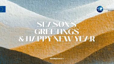 Greeting Card saying Season's Greetings & Happy New Year
