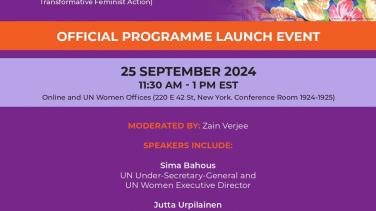 25 September 2024, UNGA 79 Side Event on the ACT to End Violence against Women programme launch