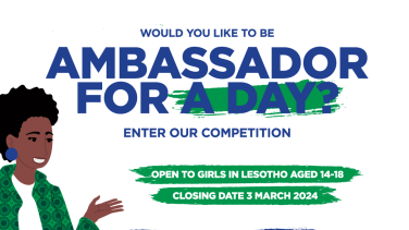 Ambassador For A Day Lesotho social media post