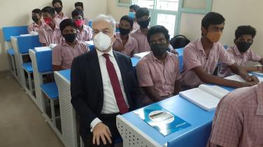 Ambassador at Chennai School funded under CITIIS project
