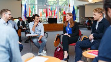 Students on the first day of the European Diplomatic Academy