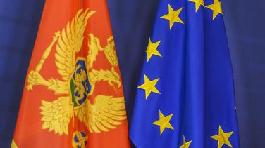 Montenegro and EU flag