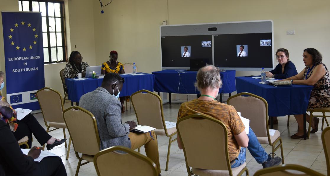 Audience and speakers during a conference