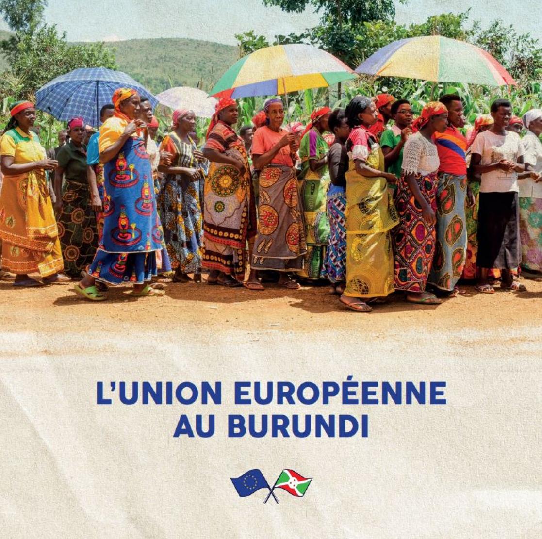 Burundian women with the text l'union europeenne au burundi