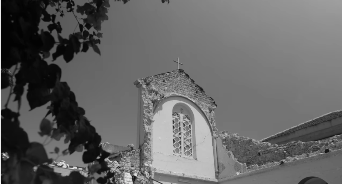 A collapsed church in Hatay