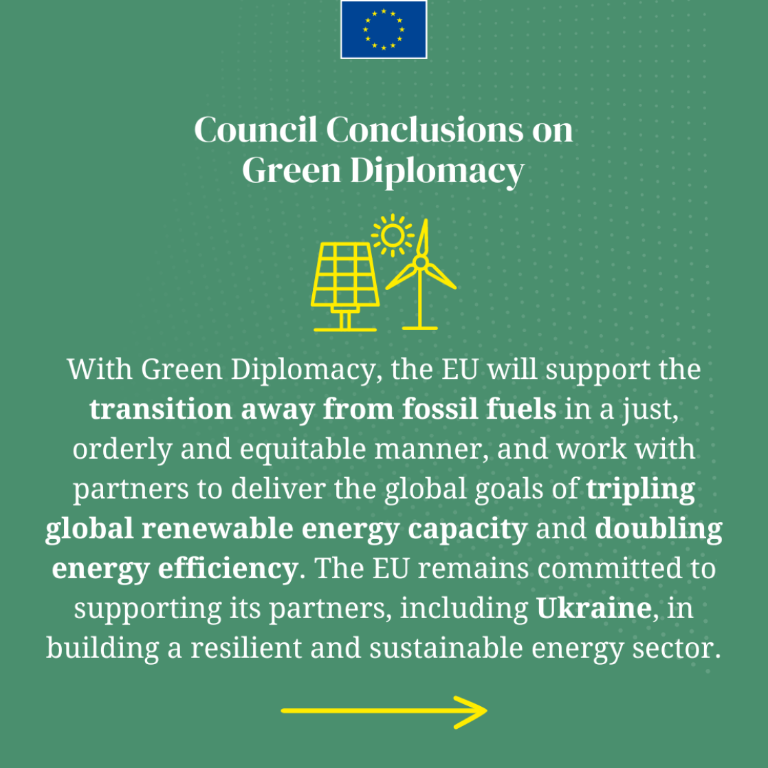 Green Diplomacy Council Conclusions Social Media Cards