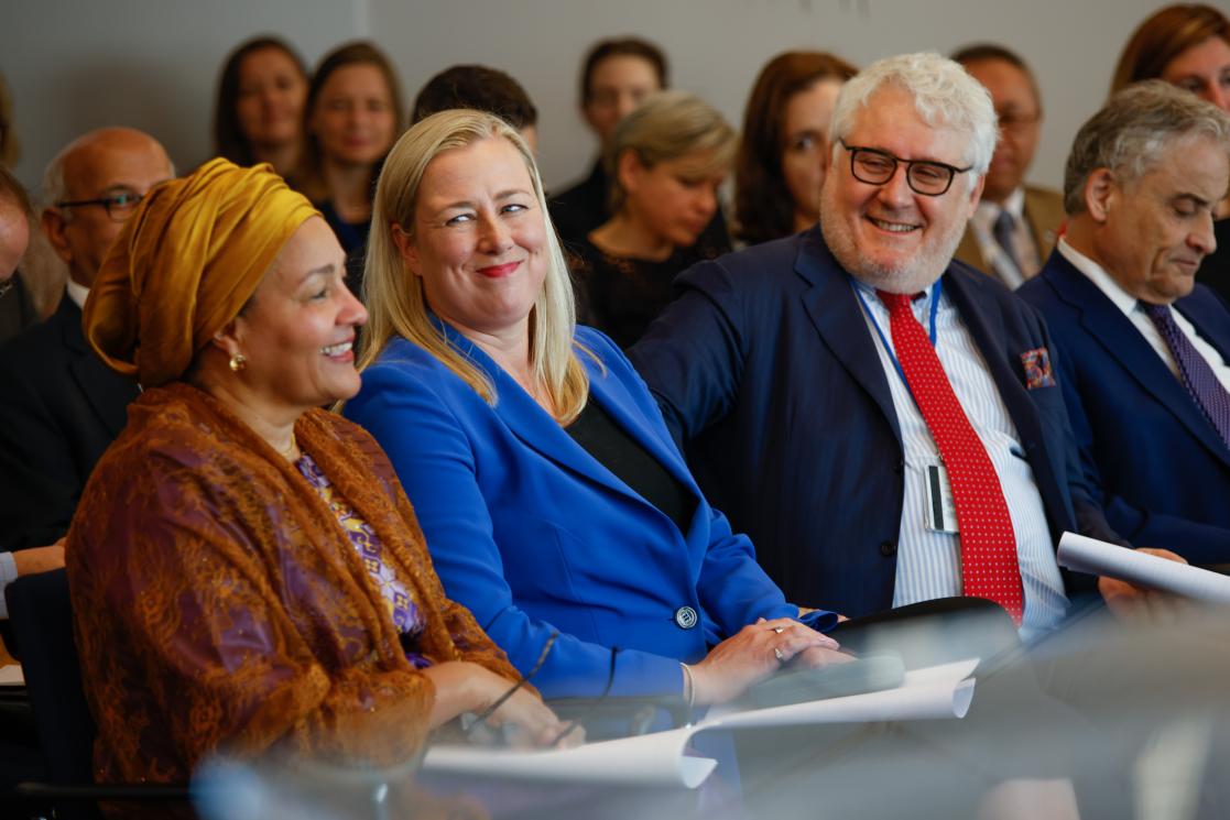 EU Global Gateway Side Event : Amina Mohamed, on the left, and Jutta Urpilainen, in the centre