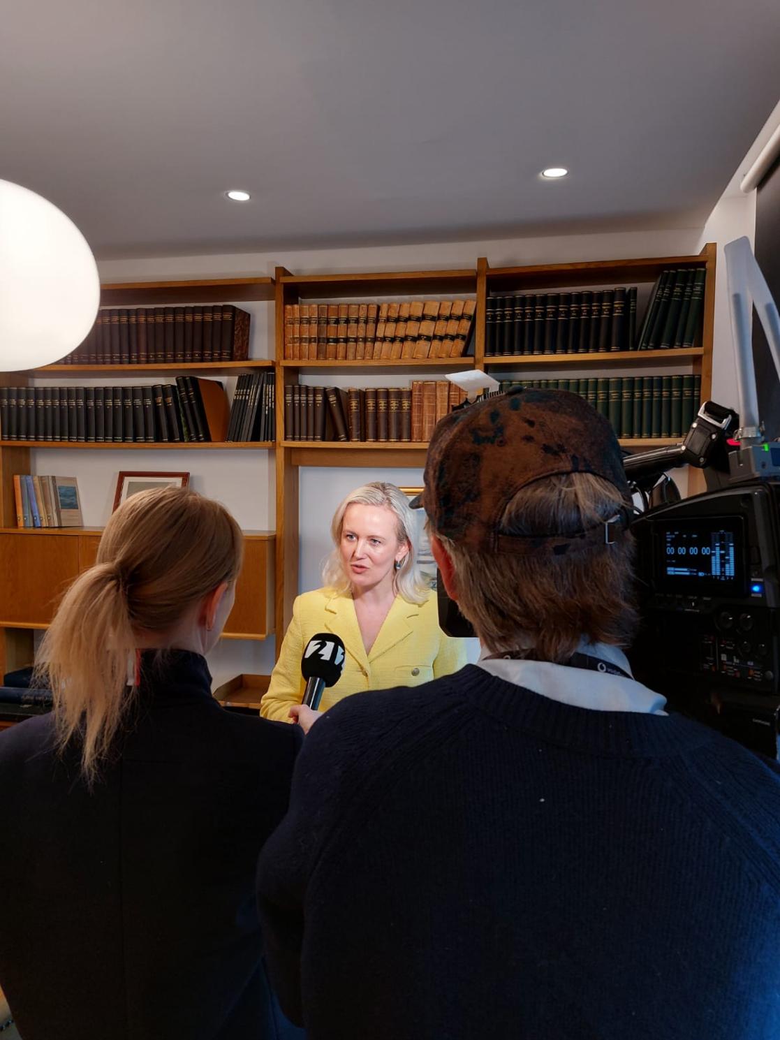 EU Ambassador being interviewed - EU DEL Iceland 2024