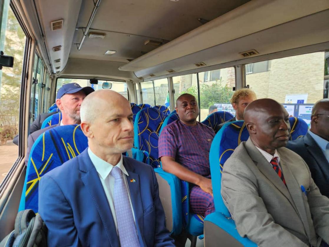 Government of Sierra Leone officials and Team Europe in the BUS