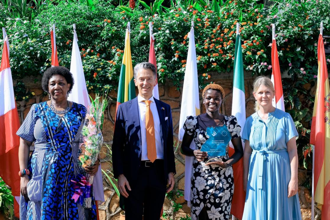 Justice Wangadya recognised at the 2025 EU Human Rights Defenders Award ceremony