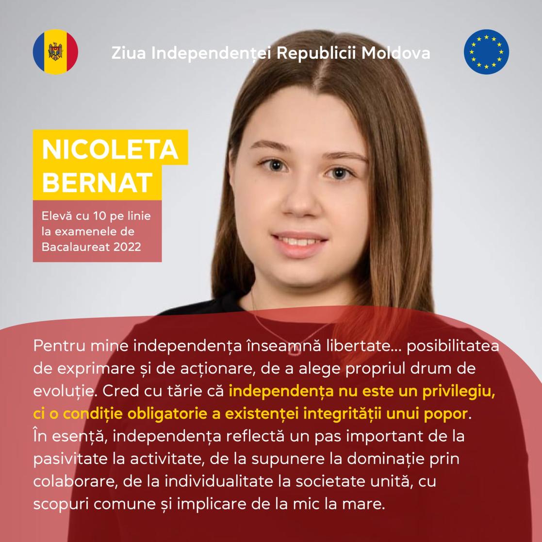 Declaration by a person named Nicoleta Bernat