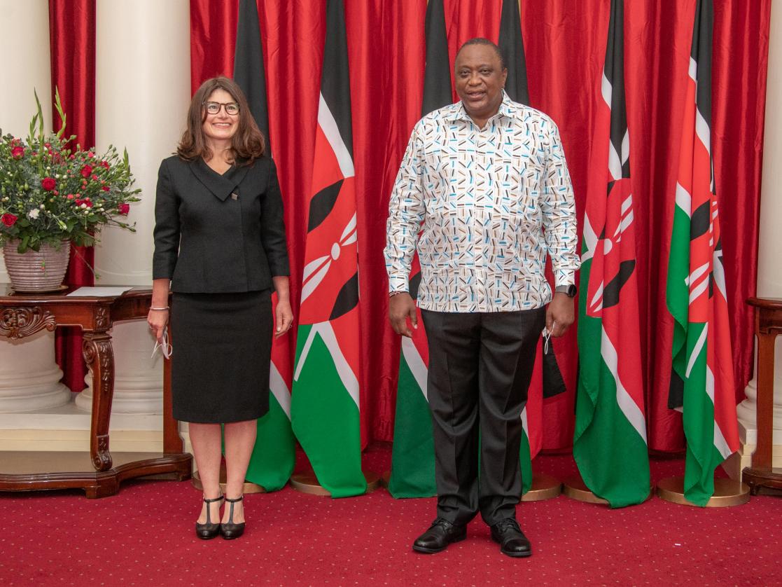 Ambassador with president Kenyatta