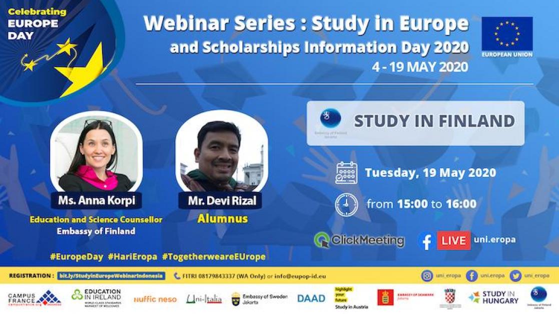 Webinar Series #12 - Study in Finland (Tuesday, 19 May 2020)