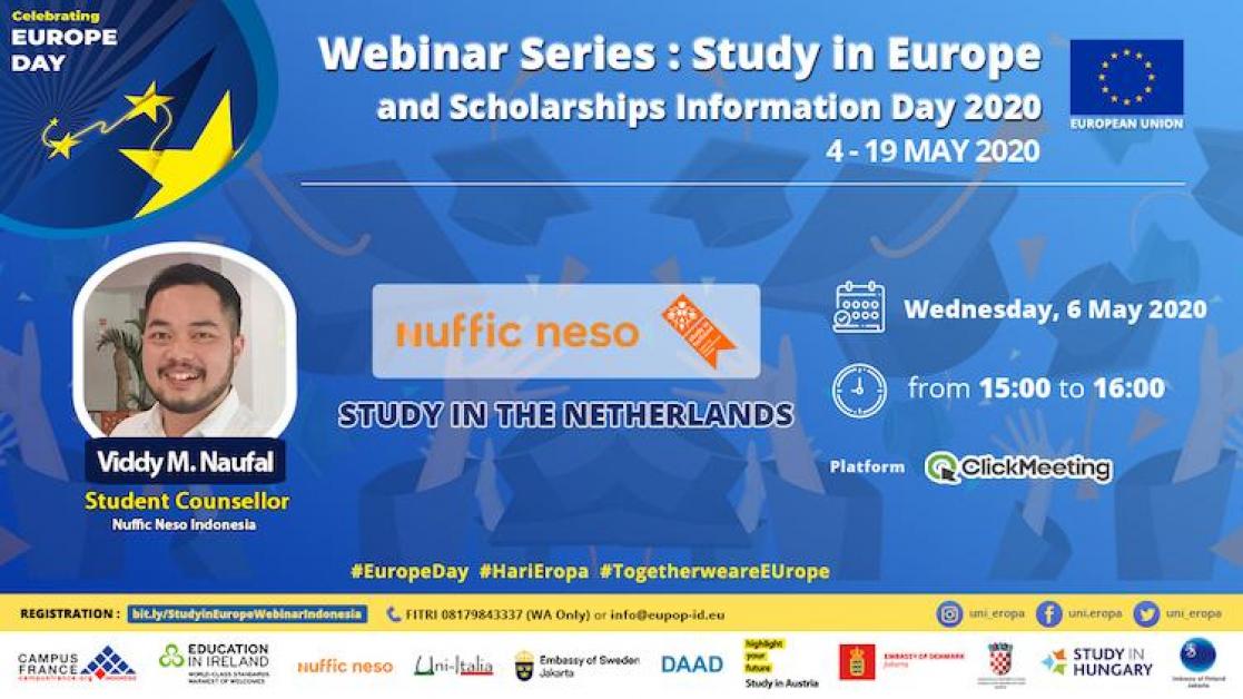 Webinar Series #3 - Study in the Netherlands (Wednesday, 6 May 2020)