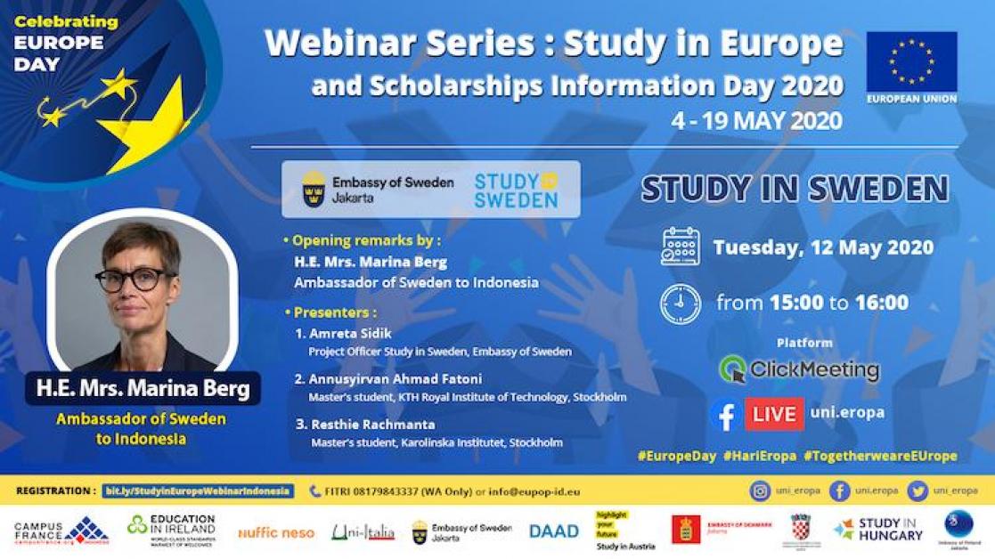 Webinar Series #6 - Study in Sweden (Tuesday, 12 May 2020)