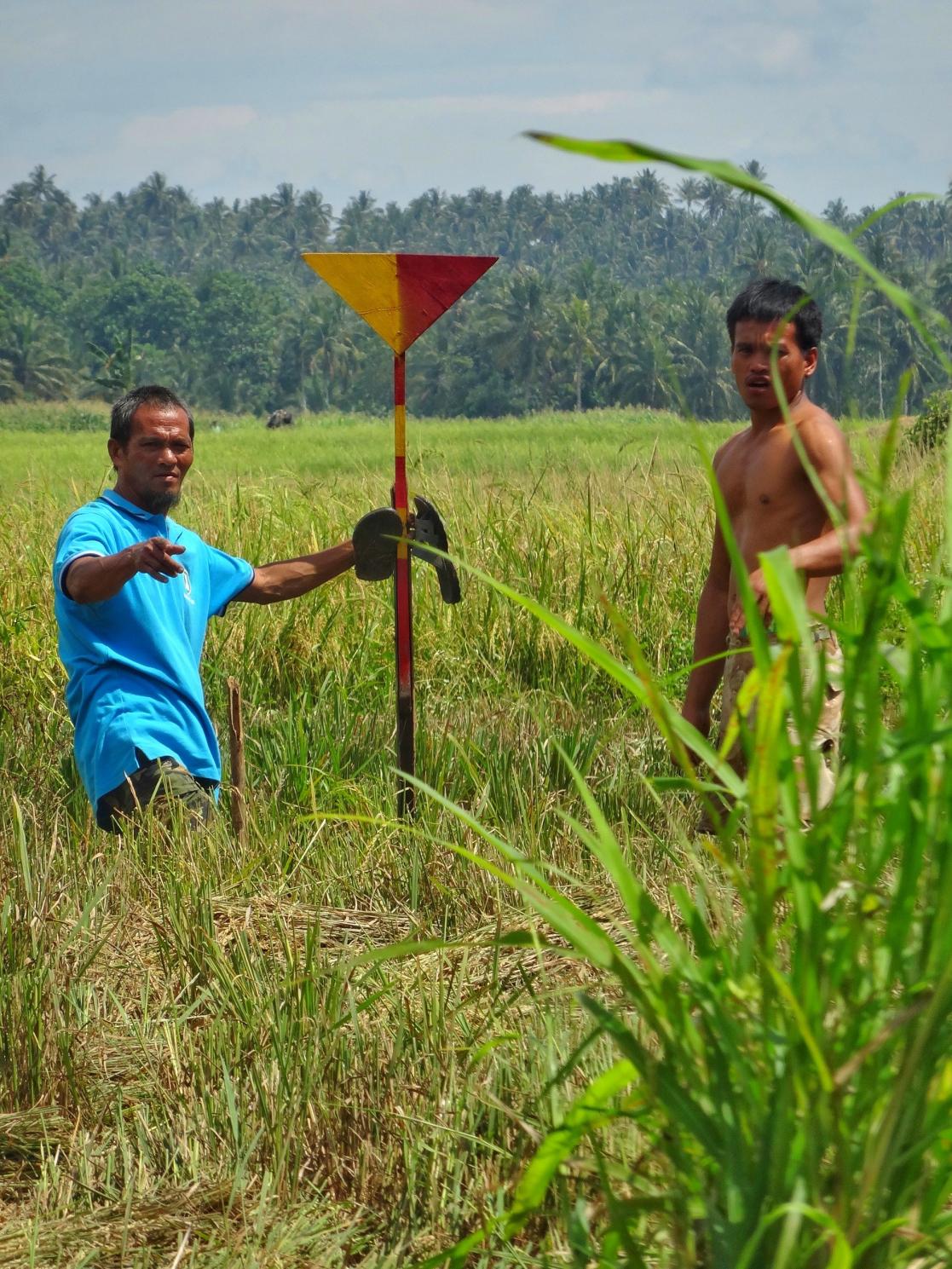 Two men working in the field