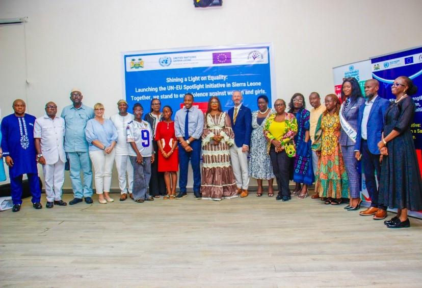 Development partners, CSOs and government officials pose for the camera at the event