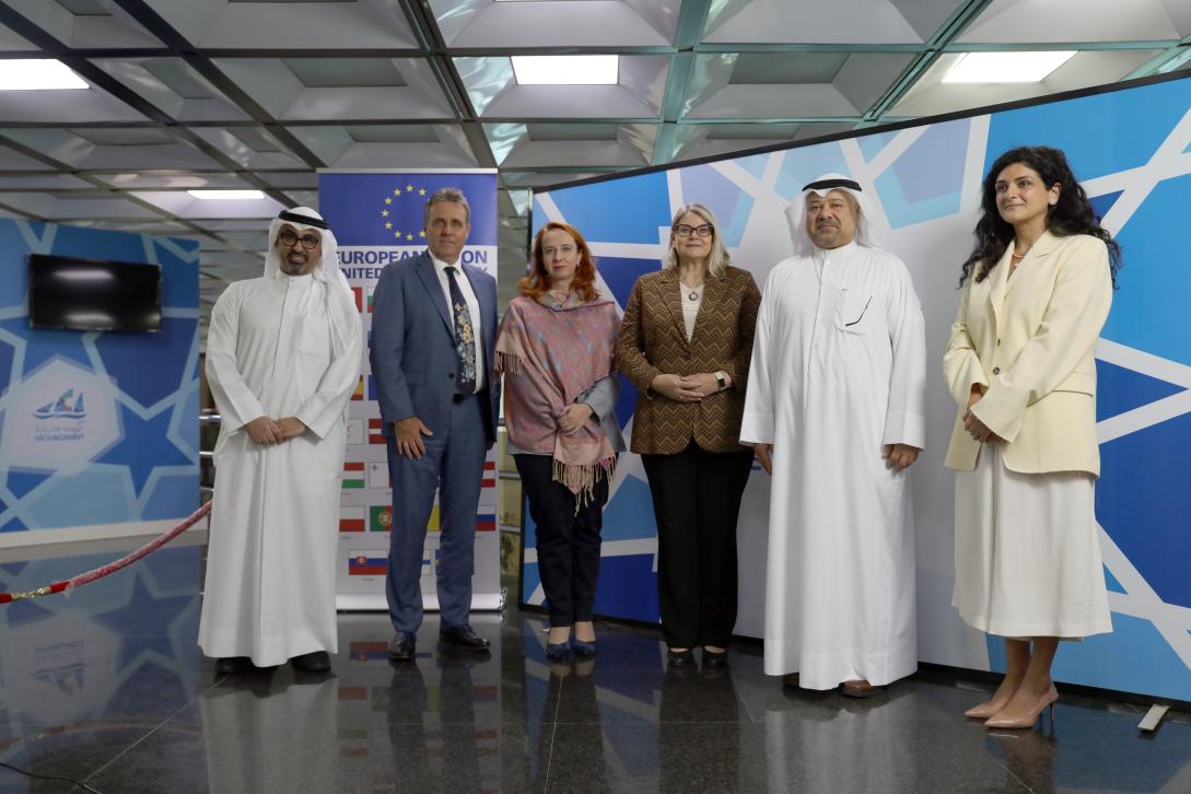 EU Ambassador Ms. Anne Koistinen, Secretary General of the General-Secretariat of the Supreme Council for Planning and Development Dr. Khaled Mahdi, and Regional Deputy Director of the ILO for Arab States, Mr. Peter Rademaker