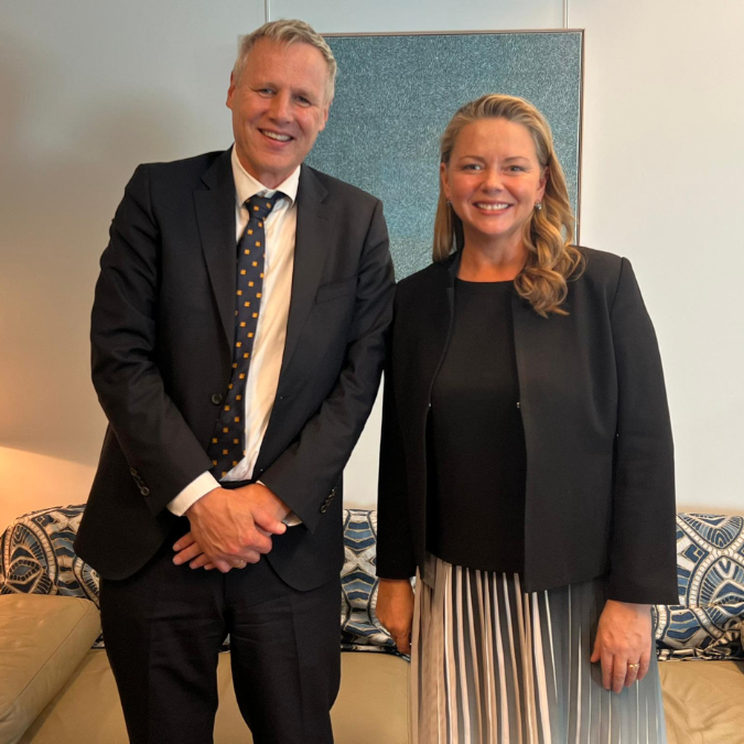 Gerard de Graaf, EU Digital Envoy to US visits Australia. Here with Zoe McKenzie MP.