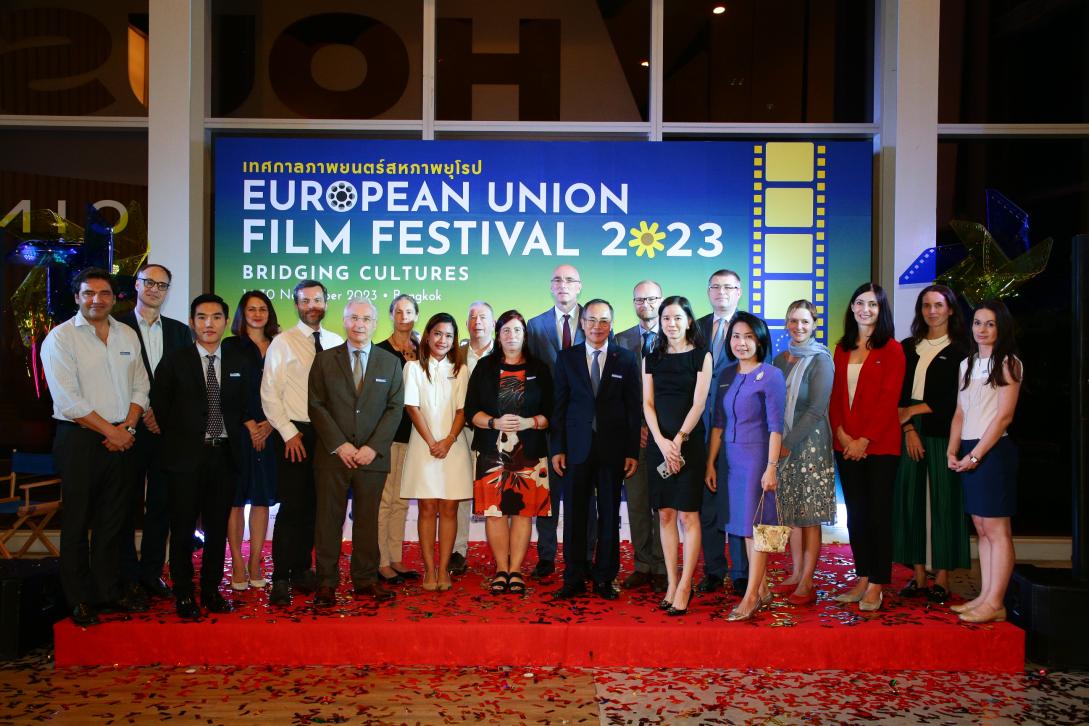 Group photo at EU Film Festival 2023 in Thailand