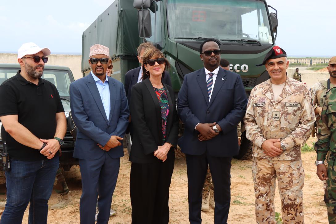 EU Ambassador to Somalia, Karin Johansson, alongside the Deputy Prime Minister of Somalia, H.E. Sala