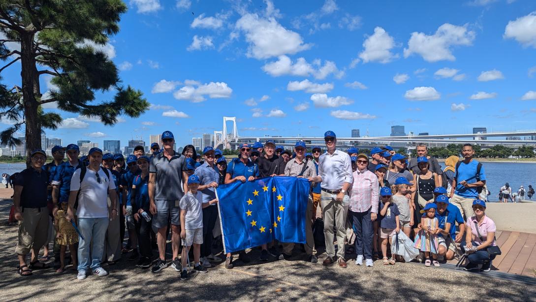 EUBeachCleanup2024 in OdaibaOdaiba