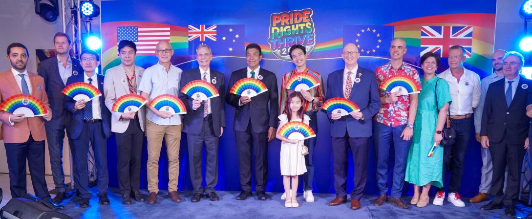EU US UK and Australia Ambassadors at Pride Reception