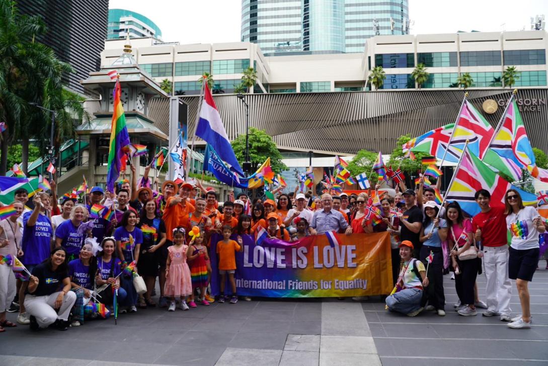 Diplomats in THailand attend pride parade