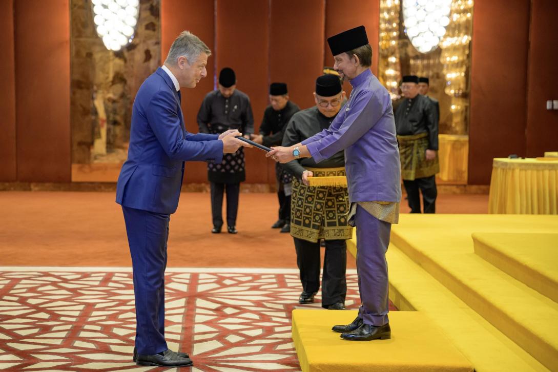 EU Ambassador with Brunei Sultan