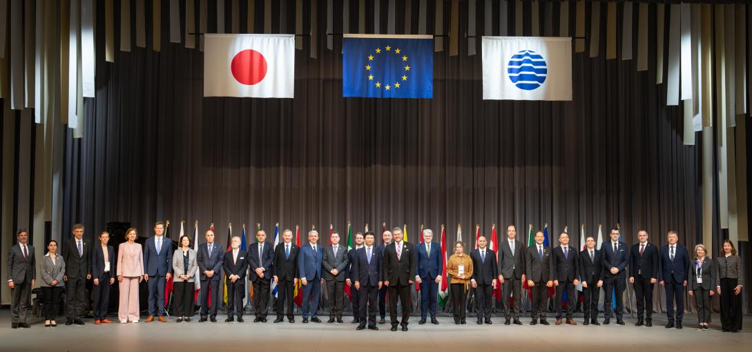 Commissioner Sefcovic, Japan State Minister Koga and EU Ambassadors at 2025 Osaka Expo