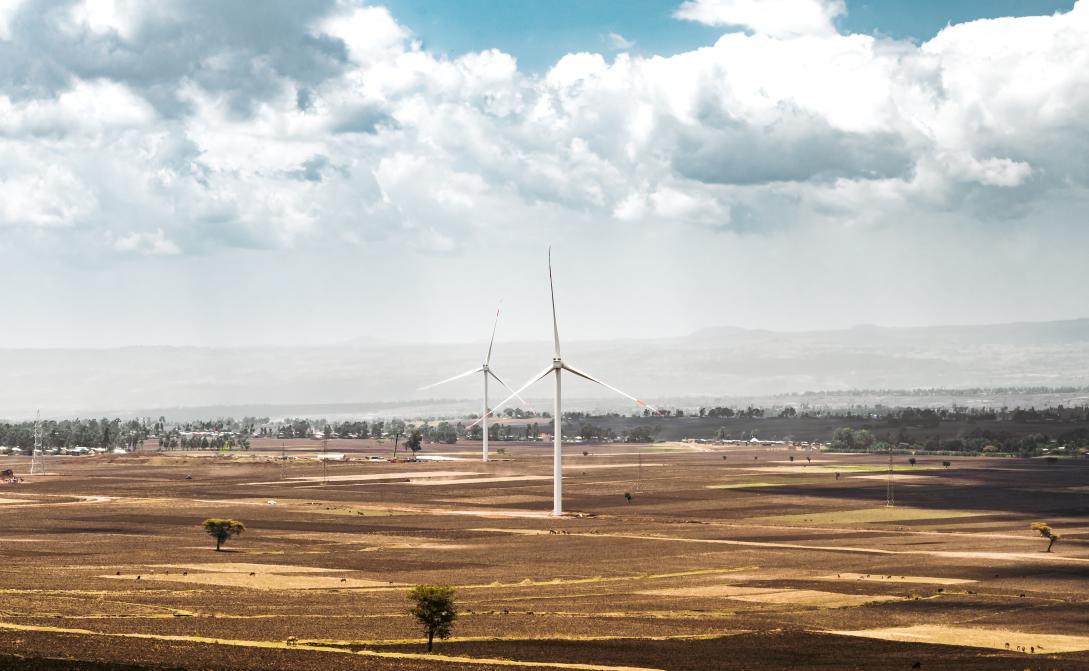 The windfarm in Assela, Oromia region of Ethiopia