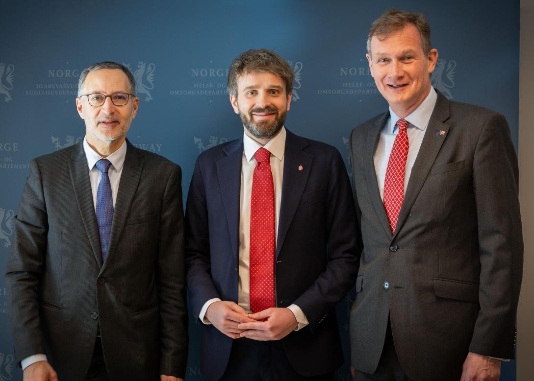Laurent Muschel, Jan Christian Vestre og ambassadør Nicolas de La Grandville