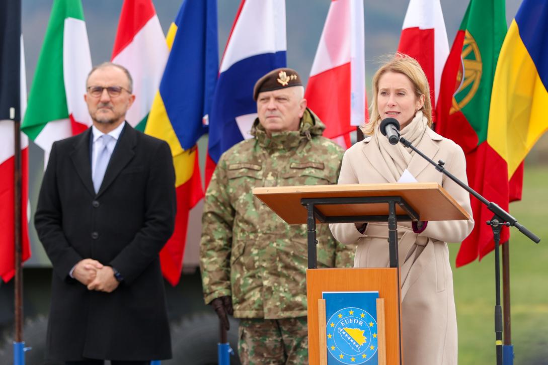 High Representative/Vice-President Kaja Kallas at Camp Butmir Sarajevo
