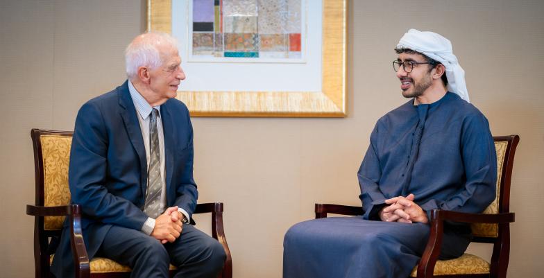 HRVP Josep Borrell with UAE Deputy PM and Foreign Minister Sheikh Abdullah Bin Zayed Al Nahyan