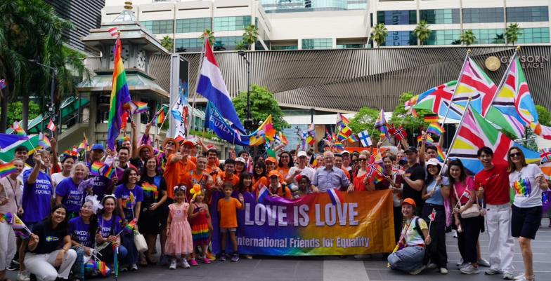 Diplomats in THailand attend pride parade