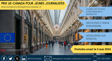 Prix UE-Canada pour jeunes journalistes 2024 