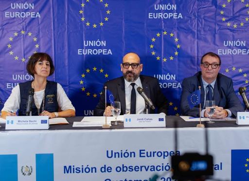 Conferencia de prensa de la MOE UE Guatemala