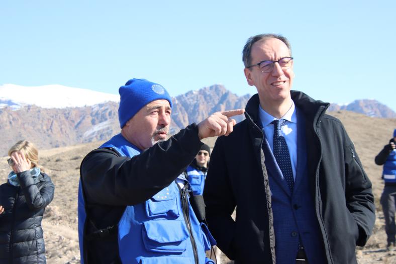 EU Mission in Armenia (EUMA) conducted its first patrol under the watchful eye of Civilian Operations Commander and MD CPCC Stefano Tomat and Head of Mission Markus Ritter