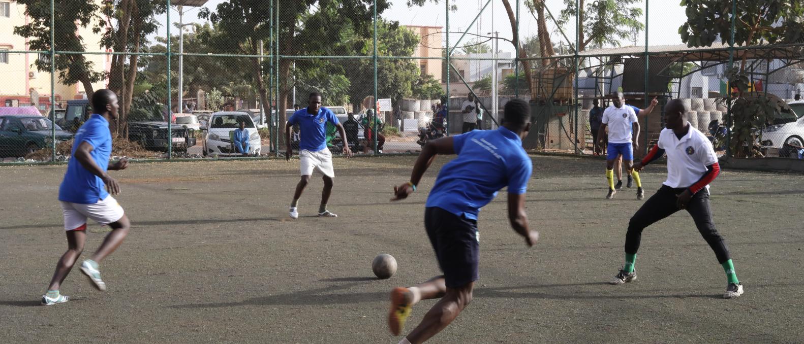 People playing football