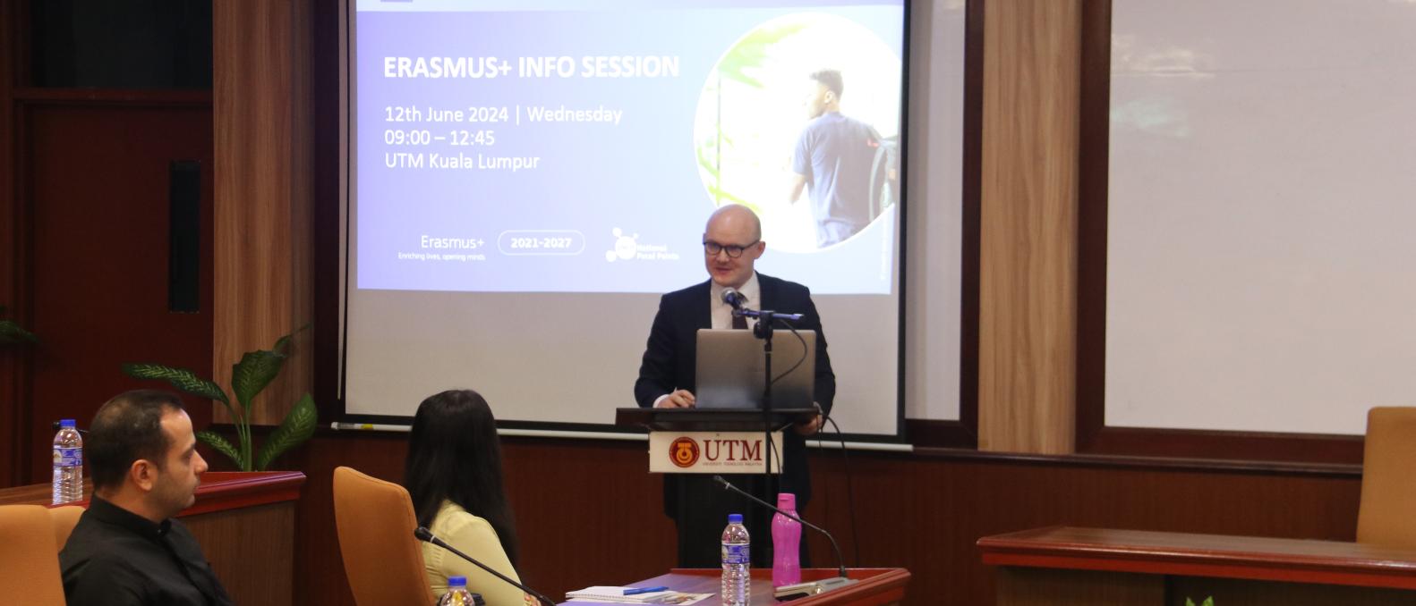 Presentation of Erasmus+ by Political Officer of EU Delegation to Malaysia