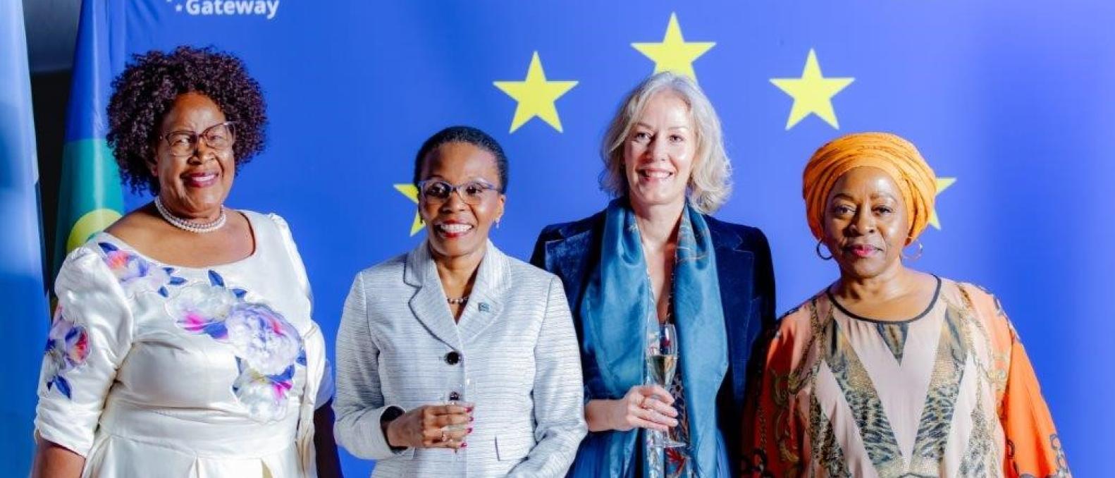 Four women during the Europe Day in Botswana