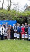 Kenyan students going for Erasmus 2024 pose with EU and Member State Ambassadors