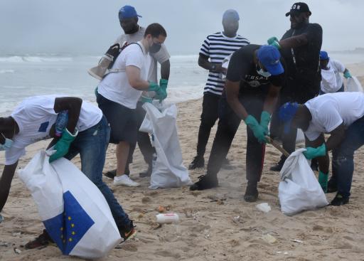 #EUBeachCleanup at Laboma Beach, Accra