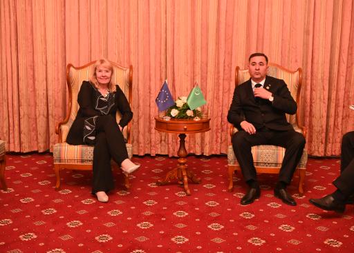 EUSR Hakala and Mr Durdy Genjiyev, Chairman of the State Committee of Water Economy of Turkmenistan