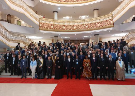 Group photo of the Heads of Delegations to the 3rd Dushanbe Water Conference