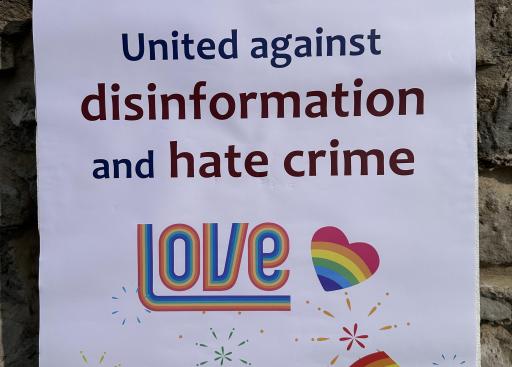 Banners at Pride parade