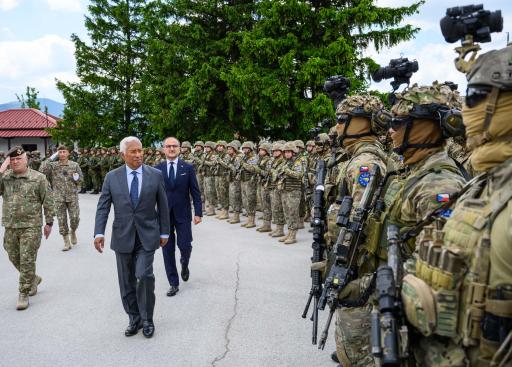 The President of the European Council, António Costa visits EUFOR in Sarajevo, BiH.