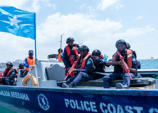 Training action on the sea - EUCAP Somalia